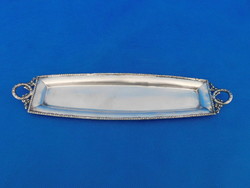 Silver leaf tray, pen holder, working desk tray! 206 g