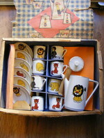 Retro animal toy porcelain set for 6 people