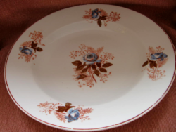 Antique Wilhelmsburg blue rose cake plate