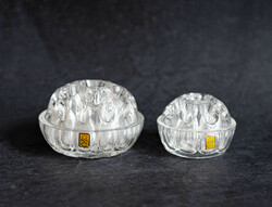 Mid-century modern design glass ornament pair - reims