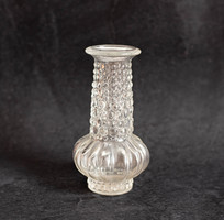 Mid-century modern design üveg váza II. - buborékokkal az oldalában - retro skandináv stílusú váza
