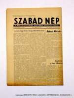 1952 október 9  /  SZABAD NÉP  /  Régi ÚJSÁGOK KÉPREGÉNYEK MAGAZINOK Ssz.:  12440