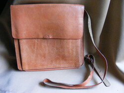 Leather briefcase map shoulder bag
