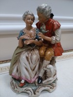 Antik barokk főúri pár , Grafenthal porcelán1889-ból