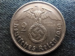 Germany swastika .625 Silver 2 imperial marks 1939 a (id66187)