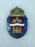 József Eötvös real school cap badge, badge