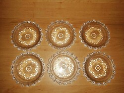 Üveg kistányér süteményes tányér 16,5 cm (b)