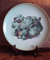 Mineral decorative plate, Amazonite porcelain bowl 1 (m2736)