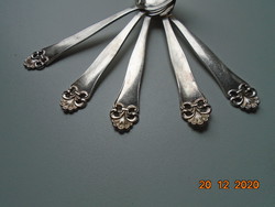 Norwegian silver plate coffee spoon with 5 openwork patterns eik solv-plett 40 norge