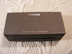 Retro Philips mini radio clock - world travel clock radio
