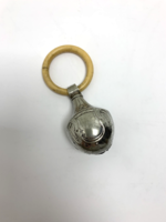 Silver baby rattle with bell bone handle - 50420