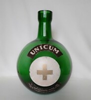 A huge, old, rare zwack unicum 5 liter green bottle balloon with the characteristic cross marking