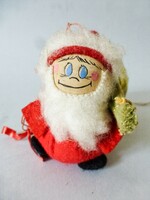 Old Christmas tree decoration, Santa Claus, Santa Claus, wood and fabric