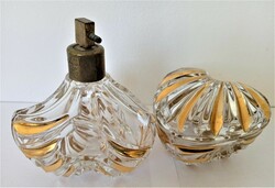 Art deco, illatszeres szett, parfümös/ 1910-1940 / üveg