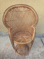 Gyerek Páva Emánuel fotel eladó rattan art deco