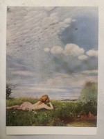 Szinyei Merse pál lark/postal clear retro postcard 1973