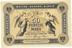 Germany 50 marks 1874 replica unc