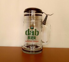 DAB Bier Dortmund fél literes német réz fedeles üveg sörös korsó