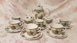 6 személyes különlegesen elegáns teás/kávés készlet Seltmann Weiden Bavaria Qualitats Porcellan