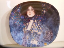 Decorative plate - Gustav Klimt - Lilien porcelain - 1992 year - 20.5 x 20.5 cm - flawless