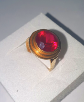 Antique red stone ring