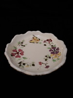 Zsolnay butterfly pattern ashtray - marked porcelain ashtray, butterfly pattern