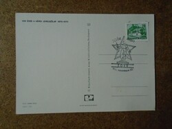 D190961  EGER  30 éve szabad emlékbélyegzés 100 éves a levelezőlap képeslapon  1974