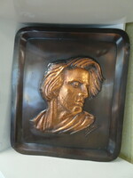 Chopin bronze wall picture.