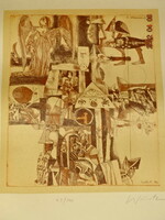 Adam Würtz (1927-1994): dragon killer colored etching 1986