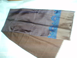 Vintage genuine silk wool men's silk scarf