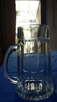Old authenticated 0.5 liter glass beer mug