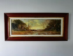 István Jakubik painting called spring landscape