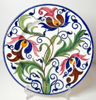 LÁNG és MAYER VÁROSLŐD - antik szecessziós kerámia tányér