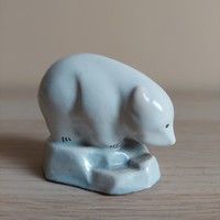 Ritka gyűjtői Bodrogkeresztúri jegesmedve kerámia figura