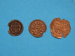 Ezüst pénzek a korai középkorból, 3db együtt