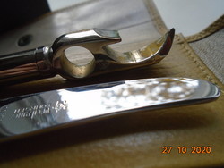 Solingen gesch.Gesch.Pfeilring (= arrow ring) solid can opener, tkg can opener and knife in case