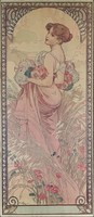 1K427 Alphonse Mucha : Négy évszak - Nyár 103 x 49 cm
