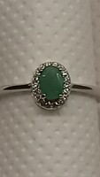 Emerald women's silver 925 ring