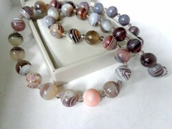 Botswana agate 10 mm necklace string of beads