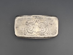 Századfordulós antik ezüst szelence/dobozka Diana fémjeles