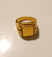 18K gold signet ring