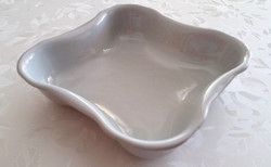 Old zsolnay porcelain bowl square vintage white serving