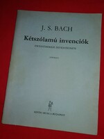 J.S. Bach: Kétszólamú invenciók BWV 722 - 786 tankönyv képek szerint EDITIO MUSICA