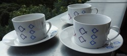 Art deco fish pattern breakfast set for three - mug + plate