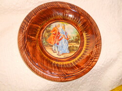 Antik Belga fajansz  tányér- festői szignóval