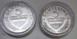 Ausztria 1960. évi 5 schilling ezüst érme kapszulában...