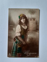 Old mignon photo postcard 1914 postcard lady