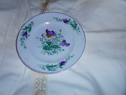 Violet hand painted wall plate