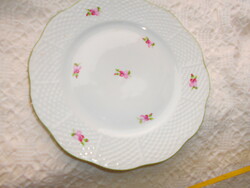 Ó Herendi ibolya mintás porcelán  tányér 21  cm címeres  gyári jegyel és masszába nyomott HEREND