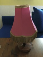 Málna színű rojtos lámpaernyő asztali lámpához